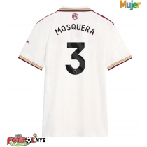 Camiseta Arsenal Cristhian Mosquera #3 Tercera Equipación para mujer 2025-26 manga corta